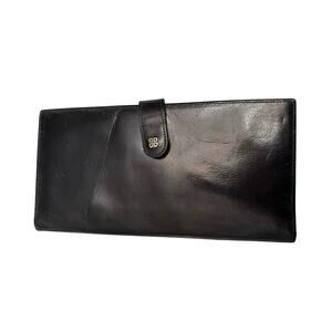 Bosca Mens Old Leather Collection Flight Attendant Black